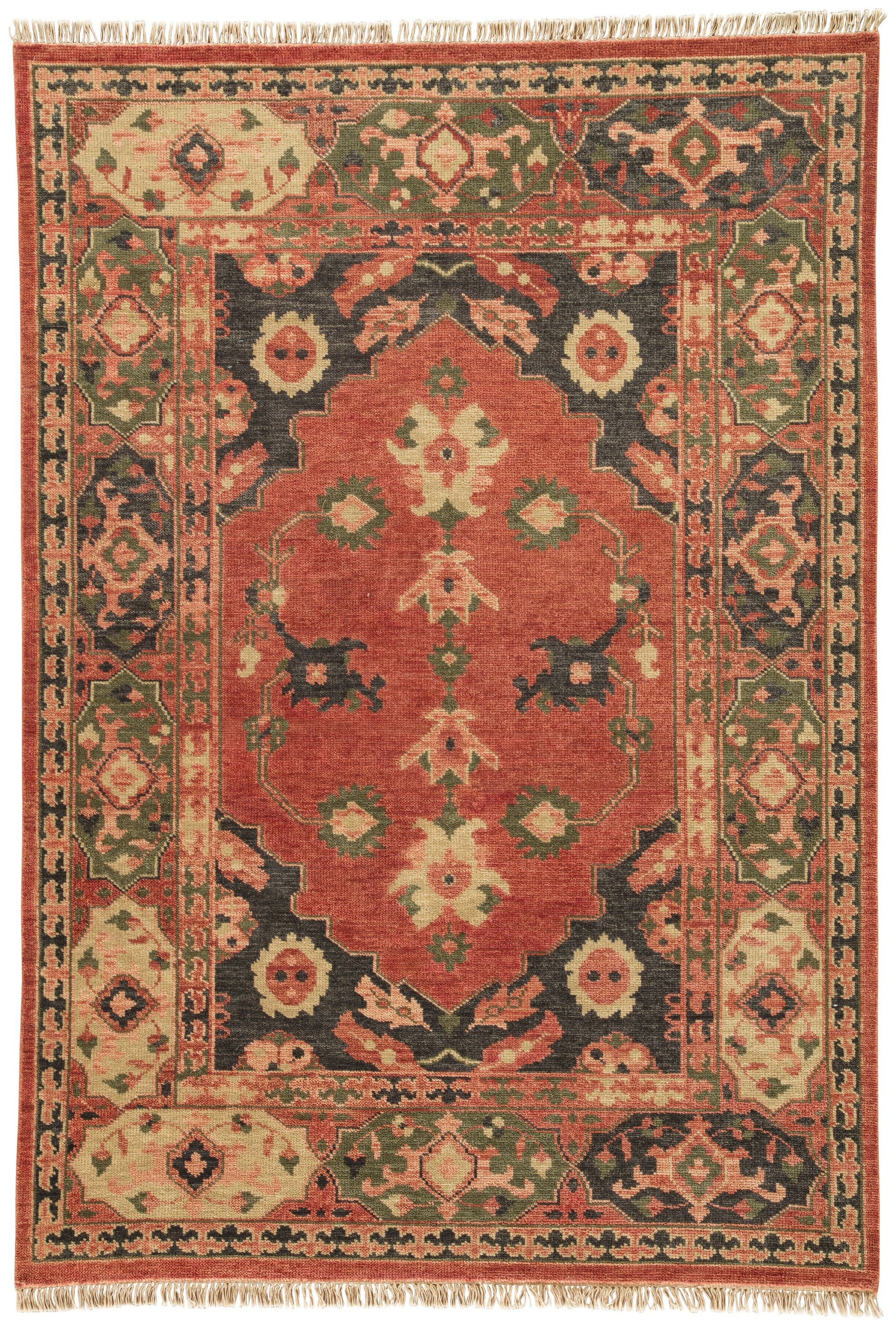 Artemis by Jaipur Living Azra Hand-Knotted Floral Red/ Black Area Rug